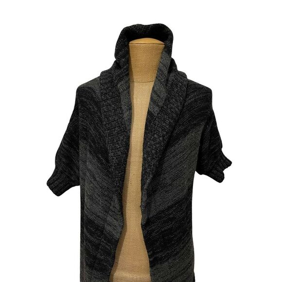 VINCE Women's Overcoat Hooded Alpaca Cashmere Wool Blend Gray Knitted Size XS‎ - Picture 5 of 8